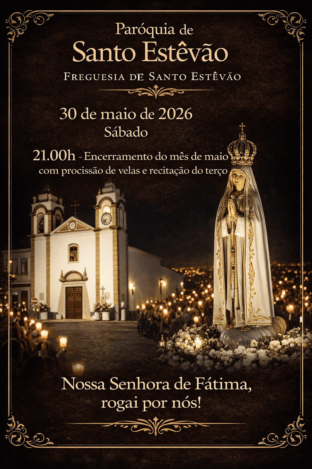 Procissão de Velas e Recitação do Terço