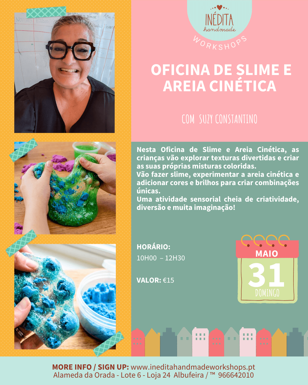 Oficina de Slime e Areia Cinédita